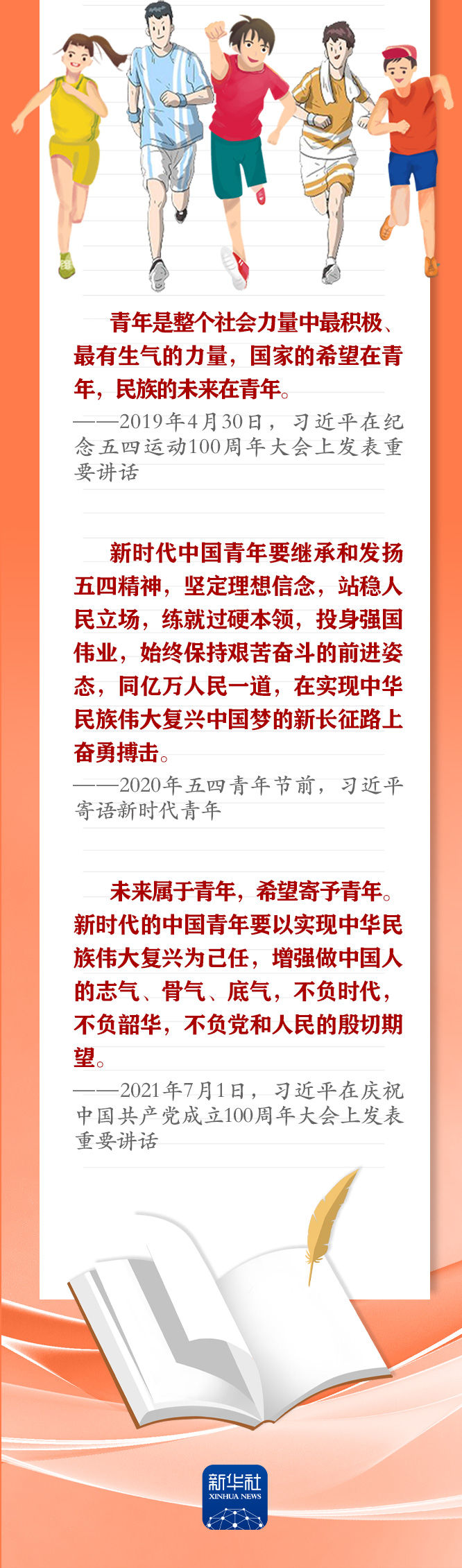 手繪長(zhǎng)卷 | 共青團(tuán)員們，總書記這些話要牢記