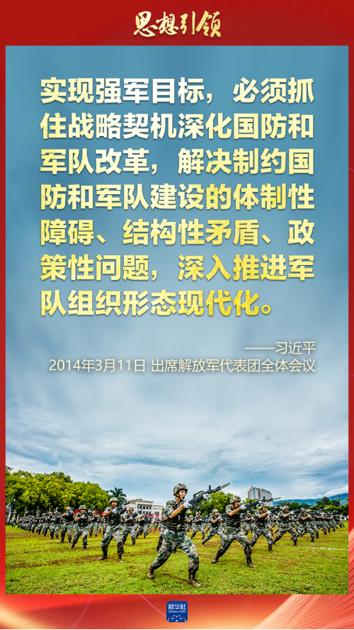 思想引領(lǐng)｜兩會上，習主席這樣談強軍之路