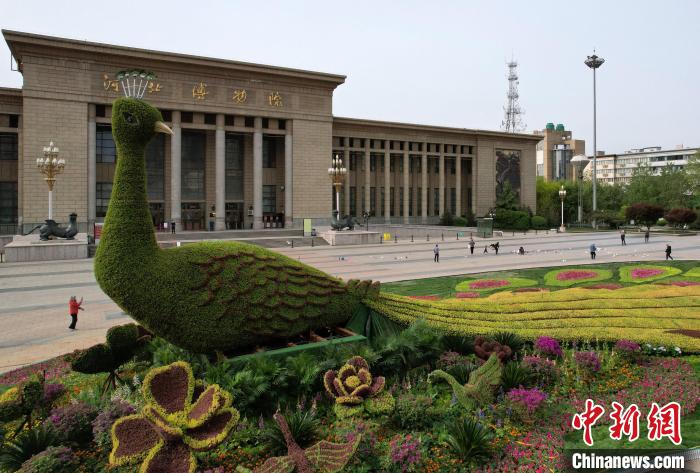 圖為航拍花壇。(無人機照片) 翟羽佳 攝