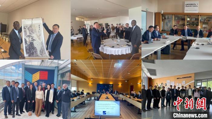 圖為法國站訪問留影?！“不沾髮W(xué)供圖。