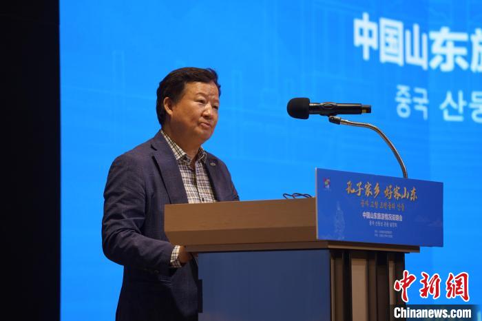 韓國一般旅游業(yè)協(xié)會副會長白承弻致辭。　劉旭 攝