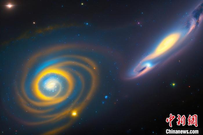 本星系群的三維藝術(shù)圖。　中科院國家天文臺 供圖