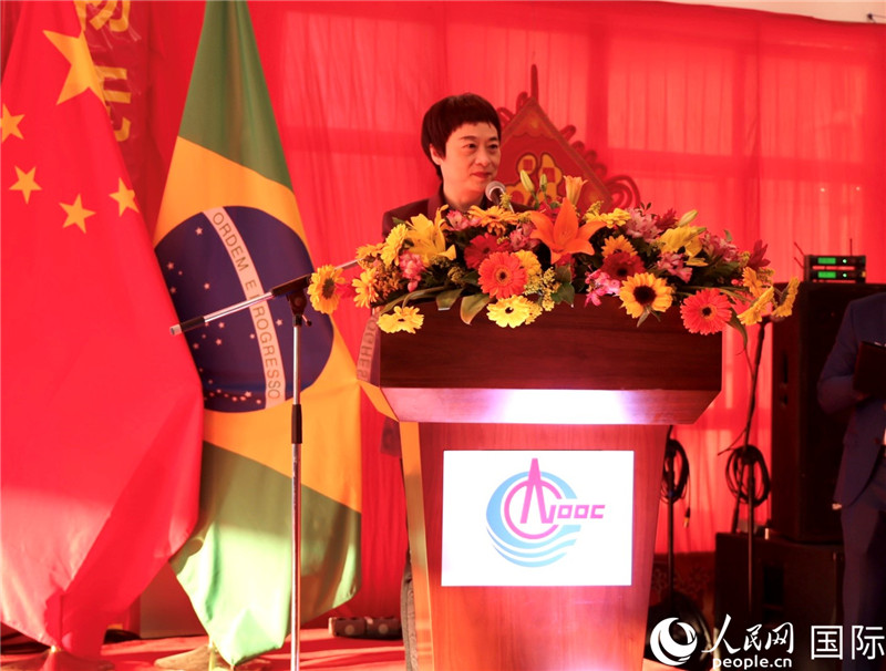 駐里約熱內(nèi)盧總領(lǐng)事田敏致辭。人民網(wǎng)記者宋亦然攝