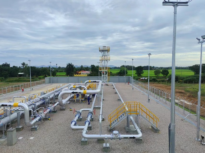 泰國(guó)新崗天然氣管道項(xiàng)目首站?？ì斎R 攝