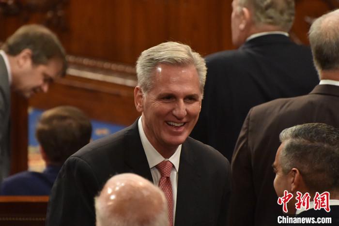 資料圖：麥卡錫2023年1月在眾議院參加議長選舉。<a target='_blank' href='/'><p  align=