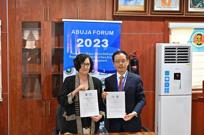 浙江師范大學非洲研究院與尼日利亞古紹研究所續(xù)簽戰(zhàn)略合作協(xié)議。浙江師范大學非洲研究院供圖