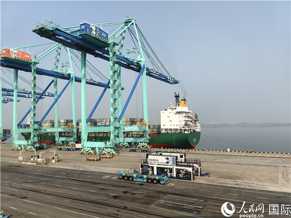 天津港北疆港區(qū)C段智能化集裝箱碼頭。人民網記者 符園園攝