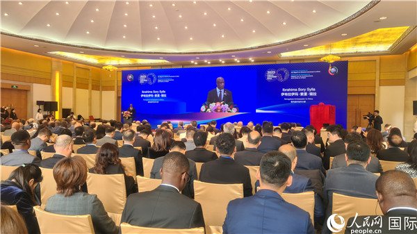 塞內(nèi)加爾駐華大使致辭。人民網(wǎng)記者 萬宇攝