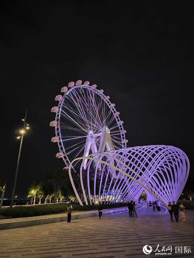 灣區(qū)之光摩天輪。人民網(wǎng) 田易攝