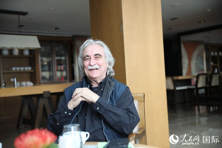 塞浦路斯歐洲大學(xué)前校長科斯塔斯·古利亞莫斯。人民網(wǎng) 殷韜攝