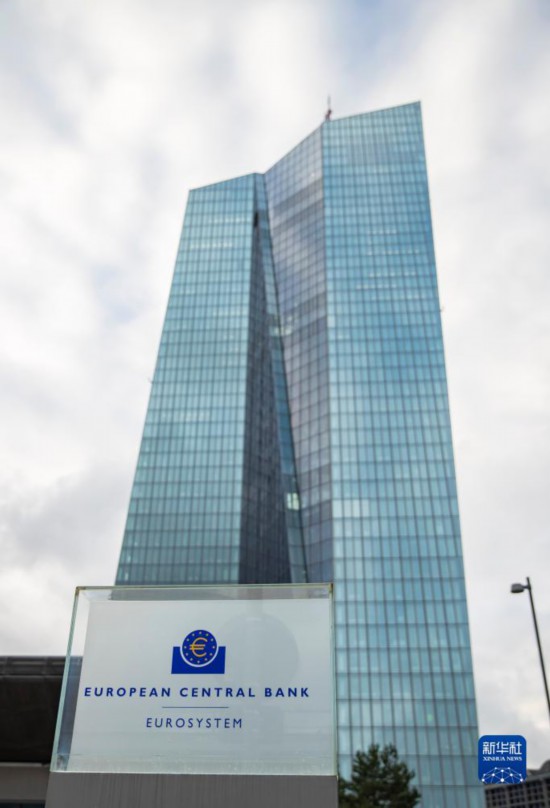 這是12月14日在德國法蘭克福拍攝的歐洲央行大樓。新華社記者 張帆 攝