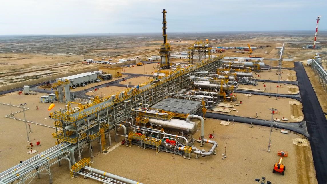 圖為西古爾納-1油田項(xiàng)目一景。中國(guó)石油（伊拉克）西古爾納公司供圖。