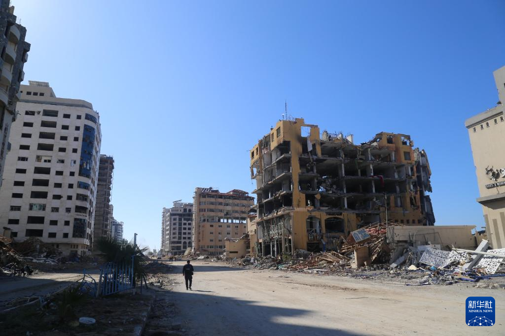 這是1月25日拍攝的加沙城一角。新華社發(fā)