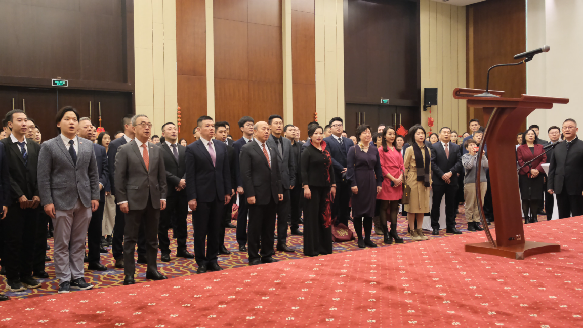 駐白俄羅斯使館2024年新春招待會現(xiàn)場。 駐白俄羅斯使館供圖