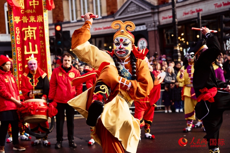 倫敦新春慶典現(xiàn)場(chǎng)。人民網(wǎng) 郭錦標(biāo)、楊浩鵬攝