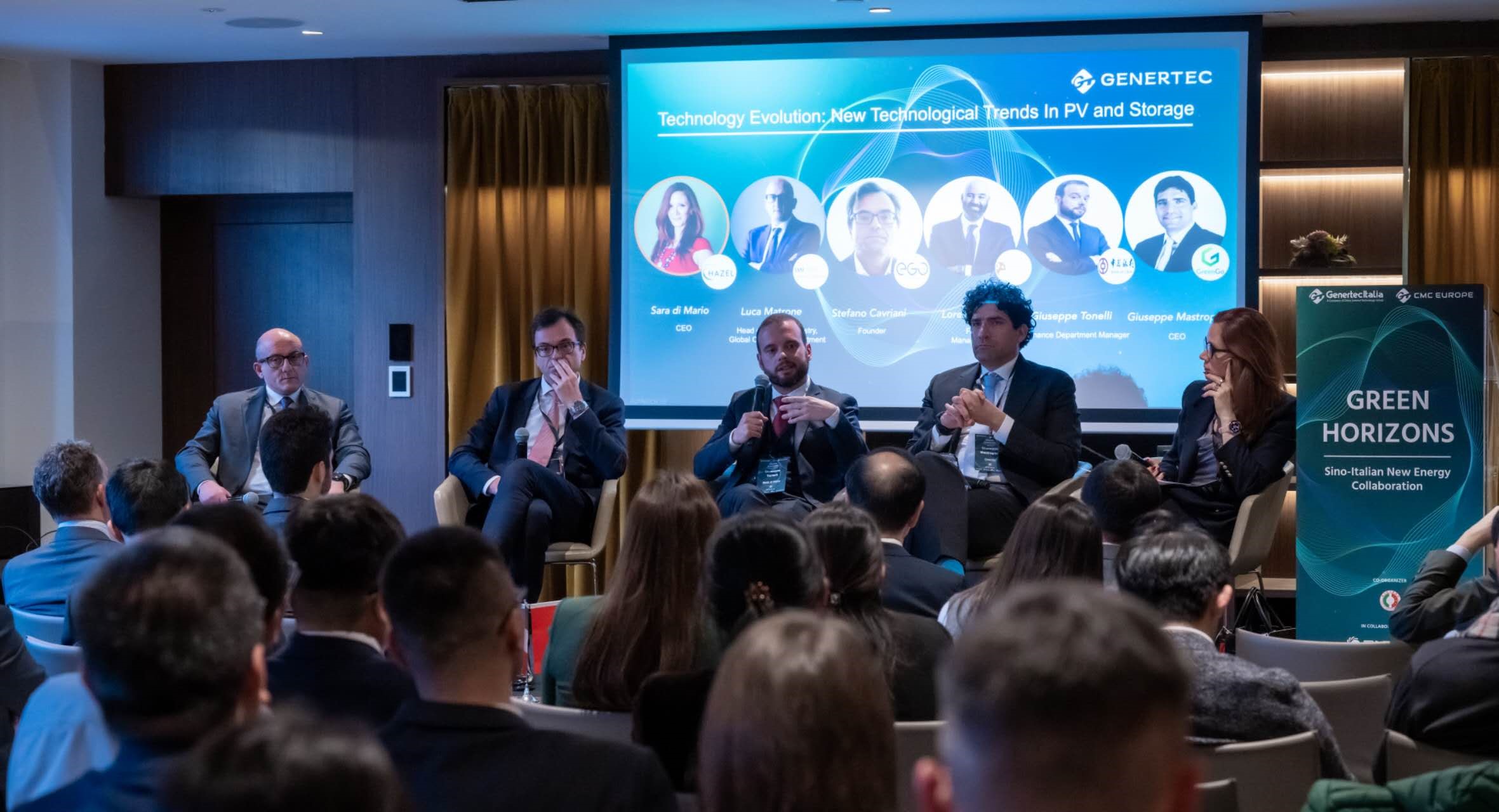 意大利企業(yè)負(fù)責(zé)人及行業(yè)專家介紹新能源領(lǐng)域發(fā)展經(jīng)驗。主辦方供圖