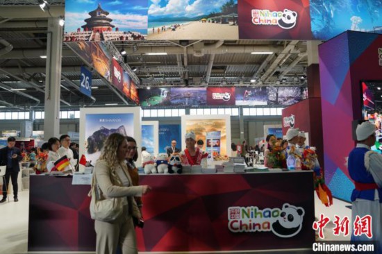  3月5日，2024年柏林國際旅游交易會(ITB)在柏林會展中心拉開帷幕。以“你好！中國”為主題的中國展區(qū)當日亮相展會。中新社記者 馬秀秀 攝