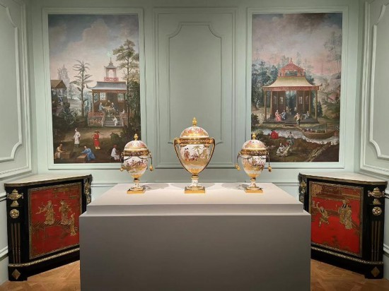 路易十五王后瑪麗·萊什琴斯卡的“中國人廳”。新華社記者徐壯 攝