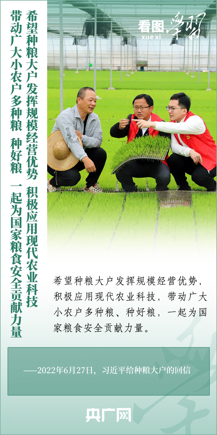 看圖學(xué)習(xí)丨推廣良田、良種、良法、良機(jī) 給農(nóng)業(yè)現(xiàn)代化插上科技的翅膀