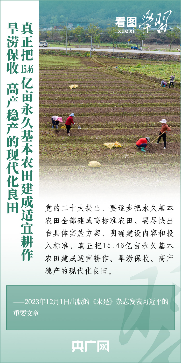 看圖學(xué)習(xí)丨推廣良田、良種、良法、良機(jī) 給農(nóng)業(yè)現(xiàn)代化插上科技的翅膀