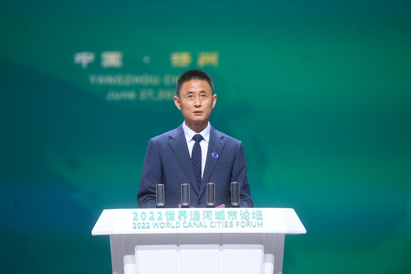 江蘇省文化和旅游廳副廳長李川在大會上致辭。邵丹攝