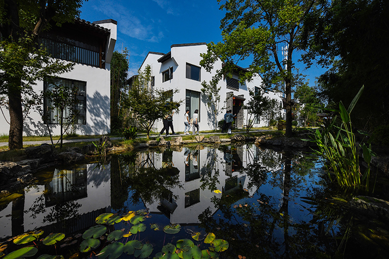 畈塘民宿群保留了江淮建筑的傳統(tǒng)風格。吳芳攝