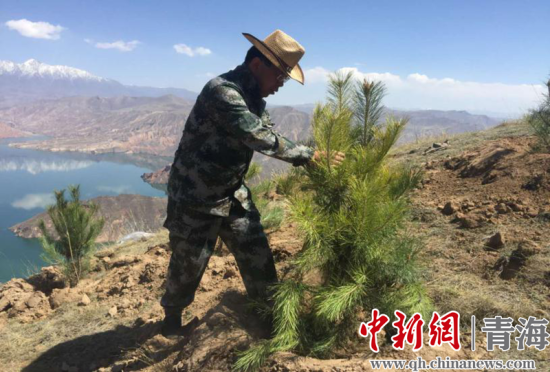 圖為尖扎干部職工生態(tài)建設(shè)和環(huán)境保護(hù)現(xiàn)場。尖宣 供圖