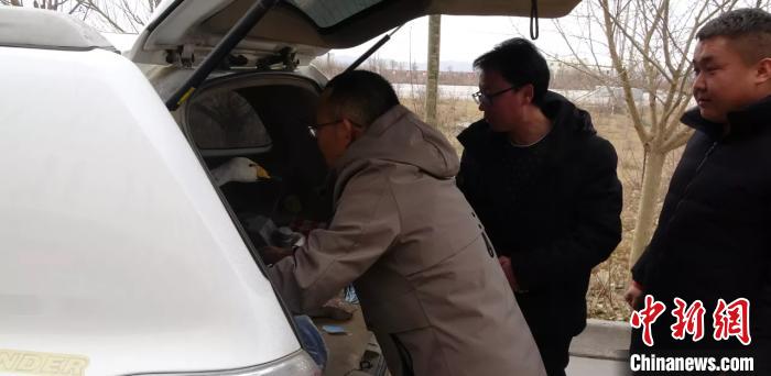 圖為民警救助國家二級保護(hù)動(dòng)物——大天鵝。青海省公安廳森林警察總隊(duì)供圖