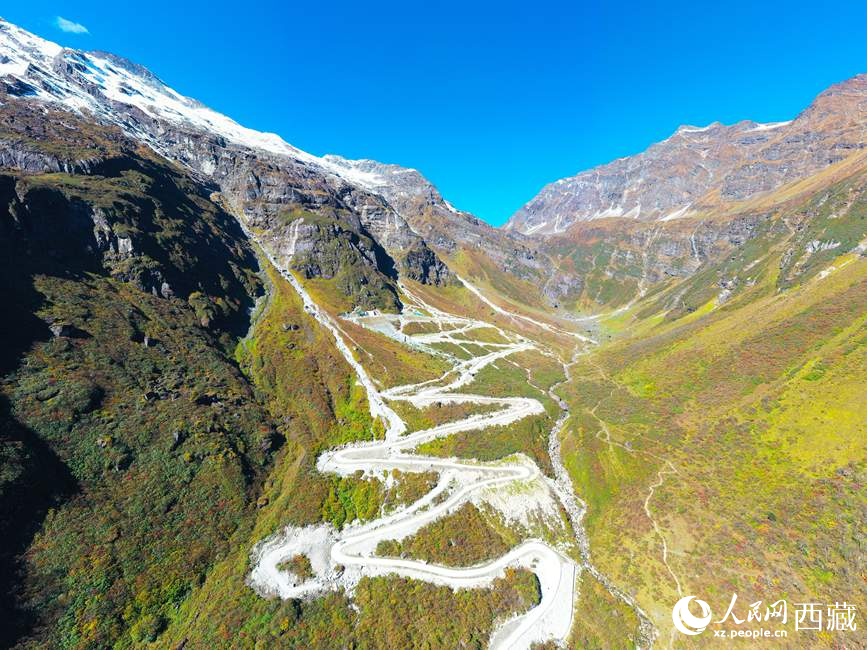 圖為西藏林芝市墨脫縣境內(nèi)，植被隨山體升高而變化。