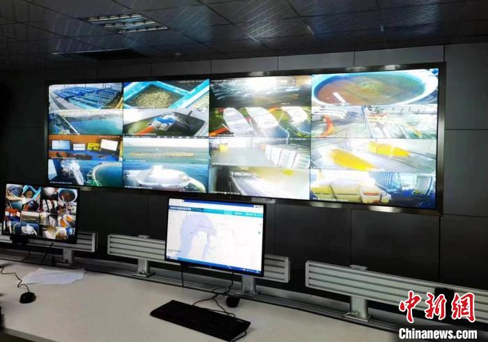 資料圖為生產平臺實時監(jiān)控視頻實現(xiàn)高速率、低時延回傳?！∏嗪Ｒ苿雍Ｄ戏止竟﹫D