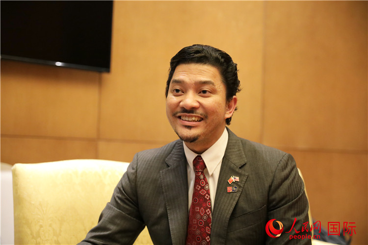 馬來(lái)西亞駐華大使館教育參贊沙烈胡丁在2024中國(guó)-東盟教育交流周期間接受人民網(wǎng)專訪。人民網(wǎng) 王婧攝