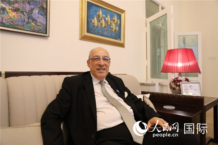 9月6日，摩洛哥駐華大使阿卜杜勒卡迪爾·安薩里接受人民網(wǎng)記者采訪。人民網(wǎng)記者 翟轉(zhuǎn)麗攝