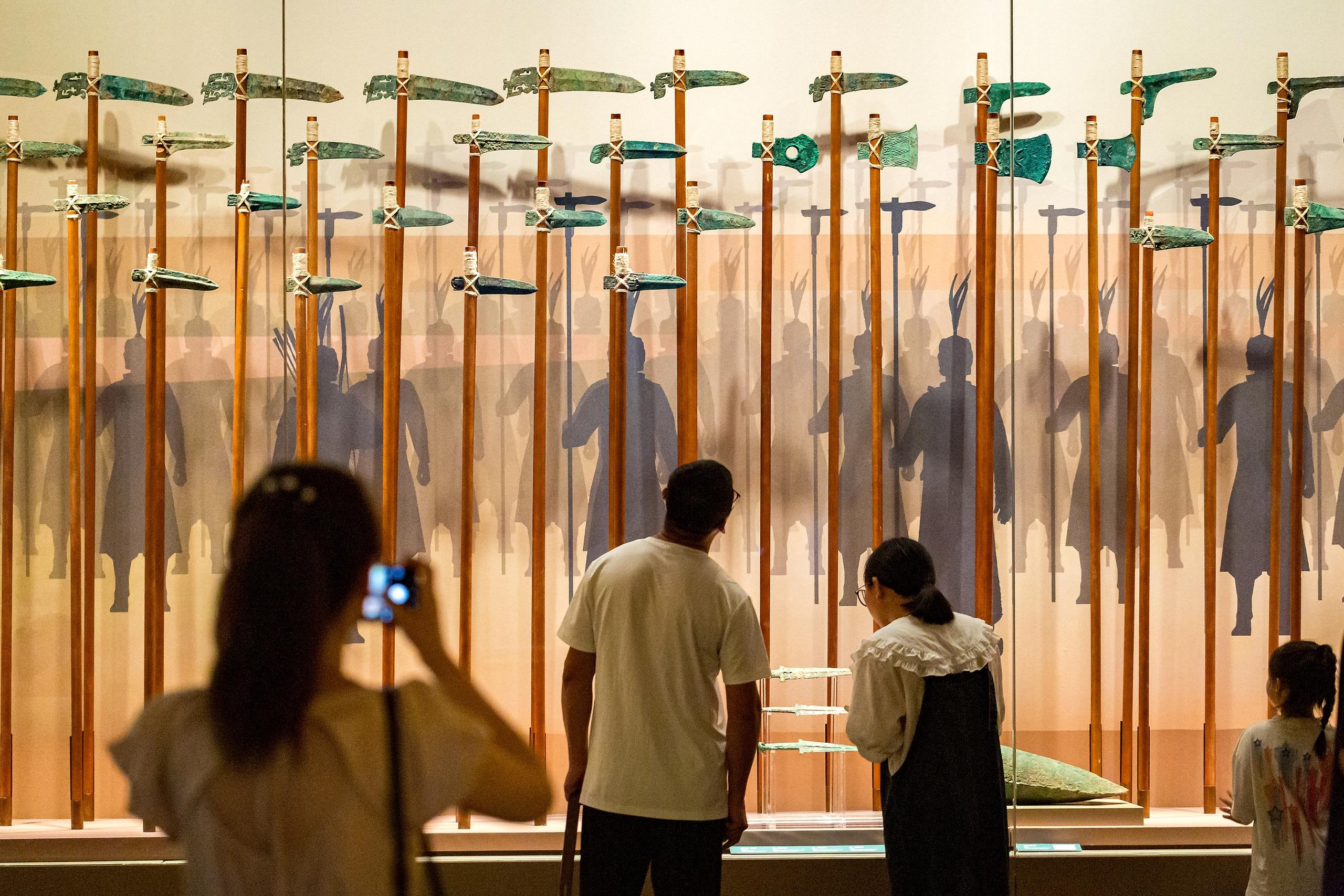 △2024年8月25日，游客在河南省安陽市殷墟博物館參觀。