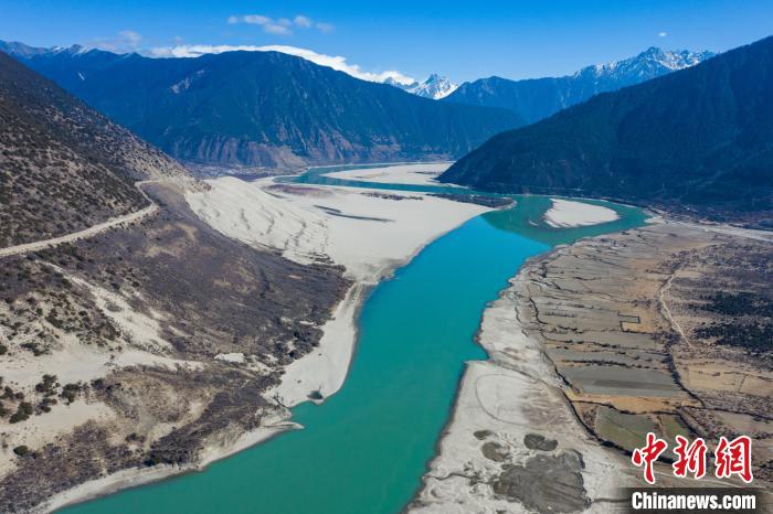 航拍米林丹娘佛掌沙丘景點(diǎn)?！『闻罾?攝