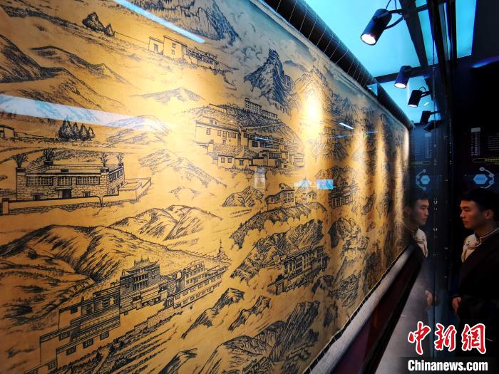 圖為歷代藏醫(yī)藥學(xué)教育機(jī)構(gòu)展示。　張?zhí)砀?攝