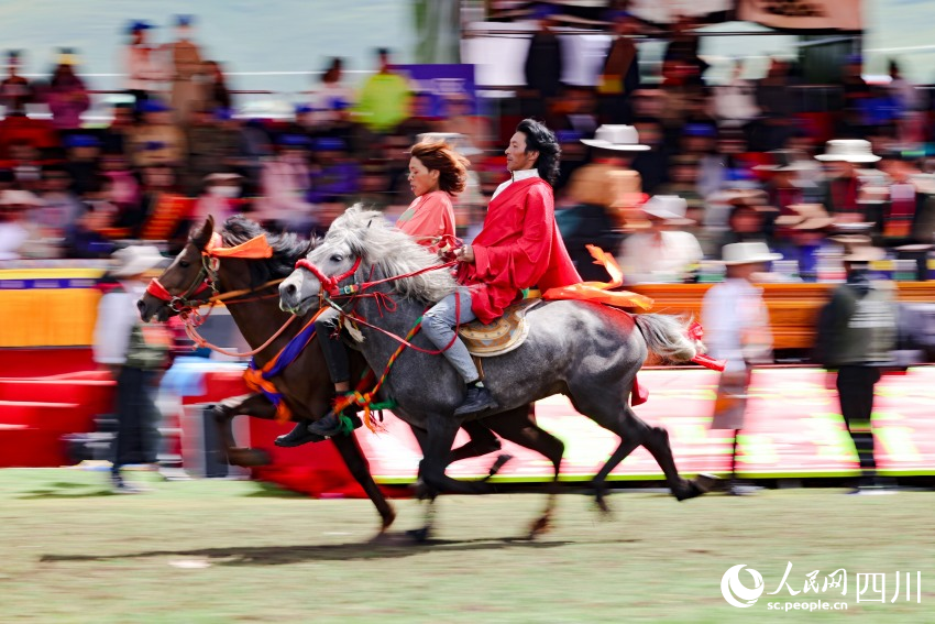 馬術(shù)表演現(xiàn)場(chǎng)。洛絨尼瑪攝