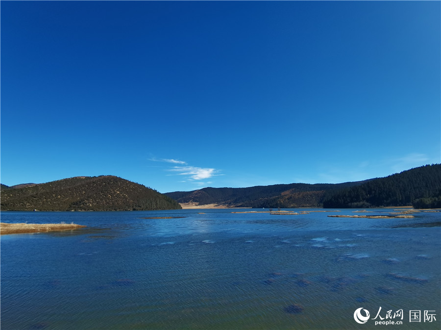 香格里拉國家公園景區(qū)內(nèi)，被譽(yù)為“高原仙子”的屬都湖。人民網(wǎng)記者 杜明明攝
