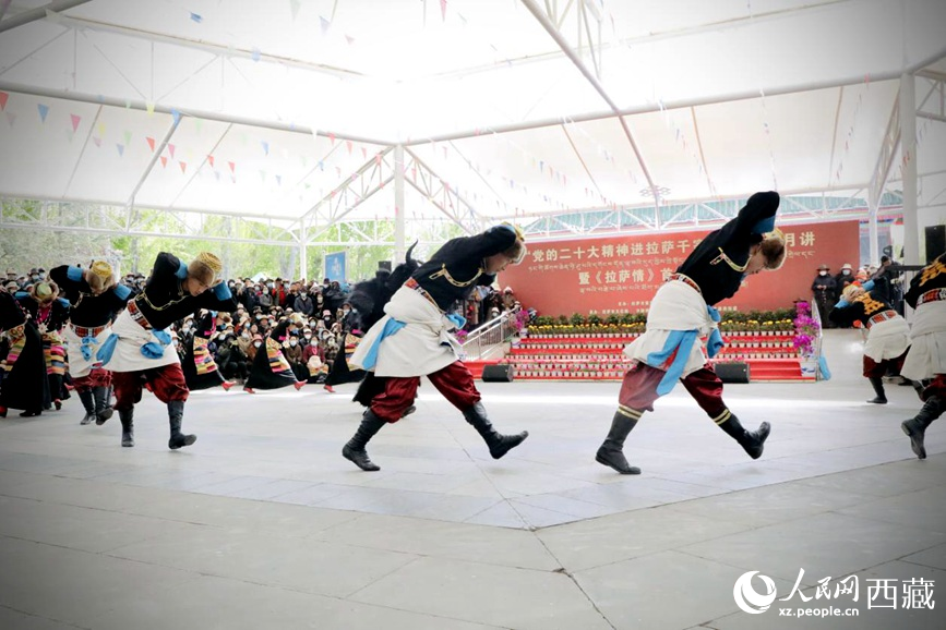 舞蹈《守望青稞》。人民網(wǎng) 次仁羅布攝