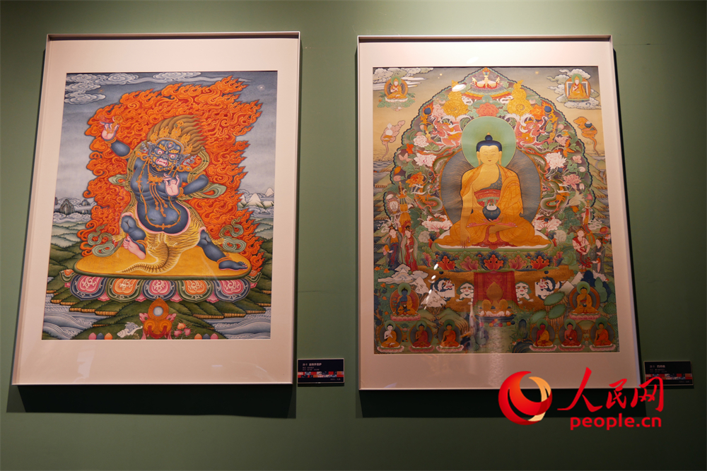 唐卡藝術(shù)作品。人民網(wǎng) 韋衍行攝