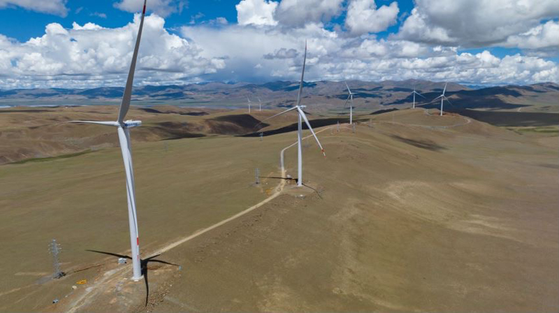 西藏措美哲古風(fēng)電場(chǎng)。受訪者供圖