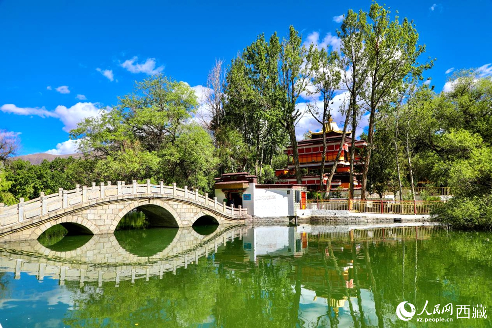 公園內(nèi)綠意盎然。